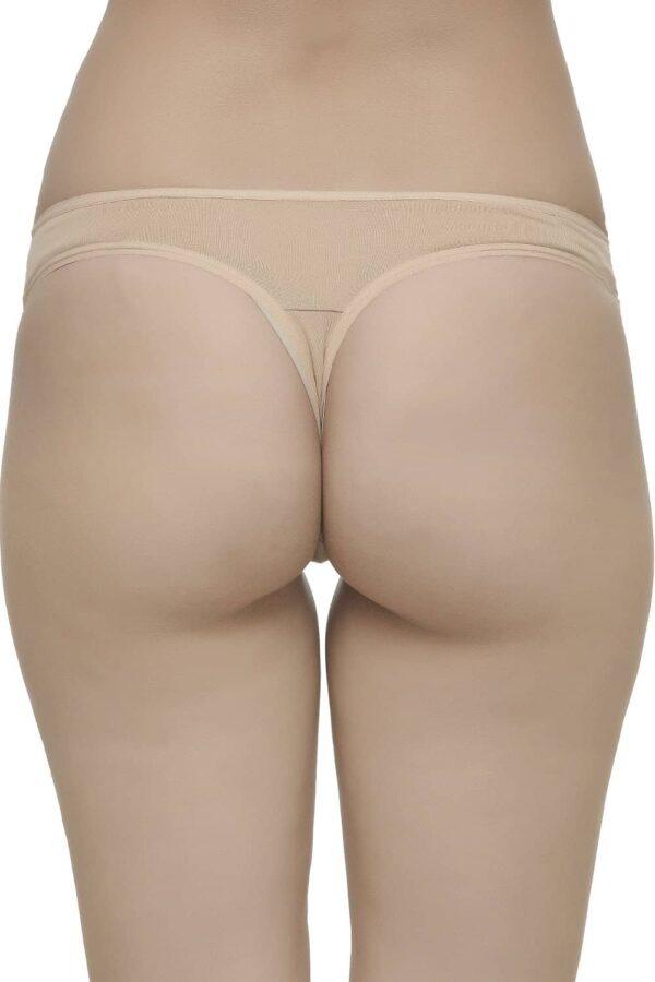Organic Cotton Antimicrobial Thong ( Pack of 2 )-ISPC054-Skin_Black - Image 2