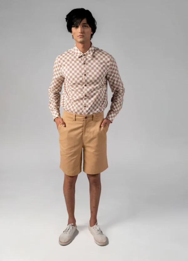 Khaki Relaxed Shorts - Image 4