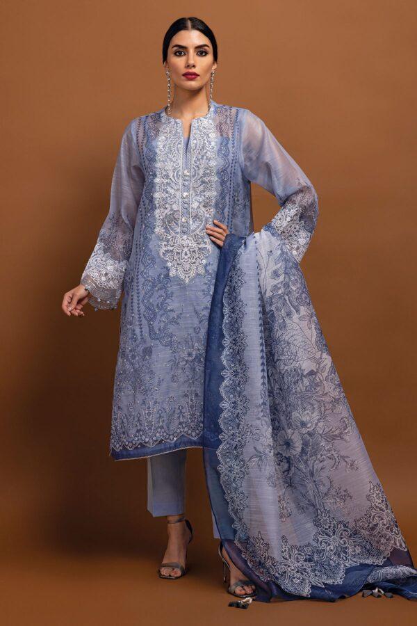 Khaadi Eid Festive Lawn 2023 | bpo23103_blue