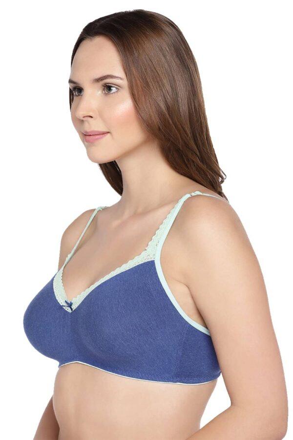 Organic Cotton Antimicrobial Soft Laced Bra-ISB017A - Image 2
