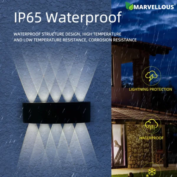 LED 6 Way Outdoor Wall Lights - Image 4