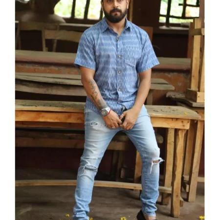 Royal Blue Ikat Shirt
