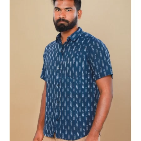 Navy Blue Ikat Shirt