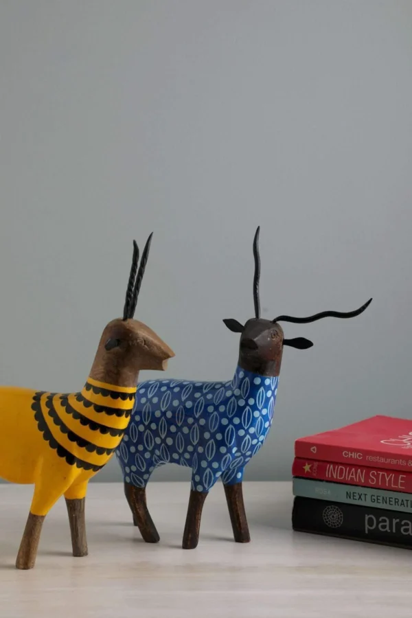 Golden Buck Hand Painted Animal Figurine - Image 3