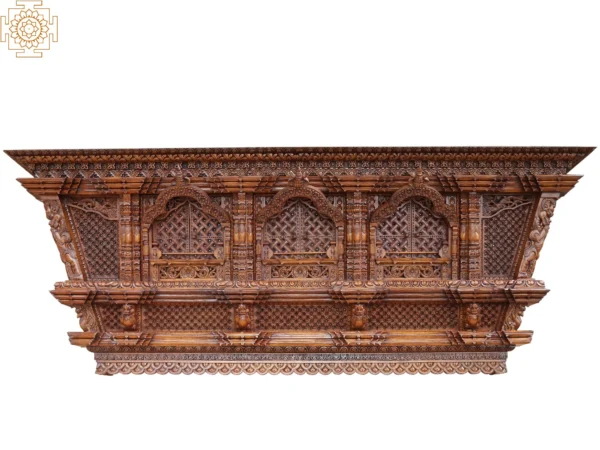 32'' Large Tibetan Traditional Design Window | Wooden | Nepalese Handicrafts - Image 3