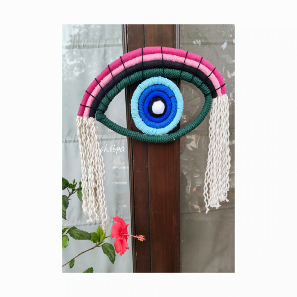 Macrame Evil eye wall hanging - Image 2