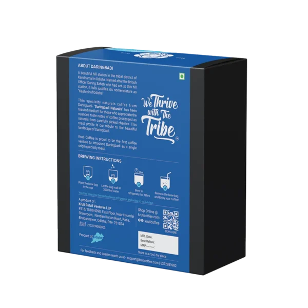 Kruti Coffee - Daringbadi Naturals Cold Brew Bag | Medium Roast - pack of 5 - Image 2