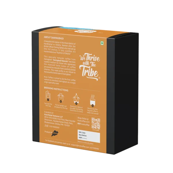 Kruti Coffee - Daringbadi Naturals Drip Bag | Medium Roast- Pack of 5 - Image 2