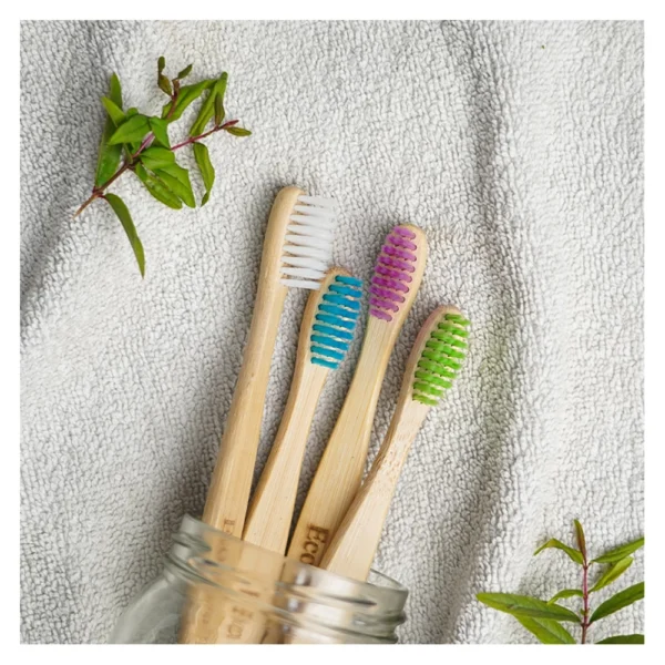 Pack of 4 - Bamboo Toothbrush for Kids