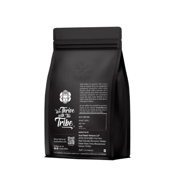 Kruti Coffee - Kalinga Gold ( 100% Arabica Coffee Beans, Dark Roast, 250 Gm) - Image 2