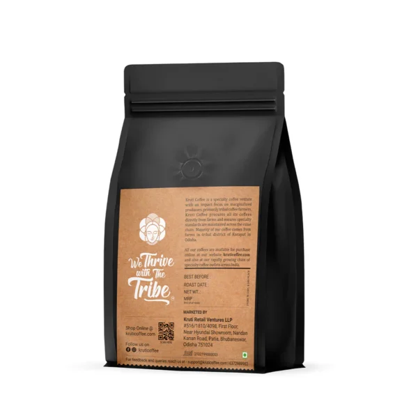 Kruti Coffee - Kindiriguda Naturals ( 100% Arabica Coffee Beans, Medium Roast, 250 Gm) - Image 2