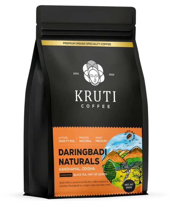 Kruti Coffee - Daringbadi Naturals ( 100% Arabica Coffee Beans, Medium Roast, 250 Gm)