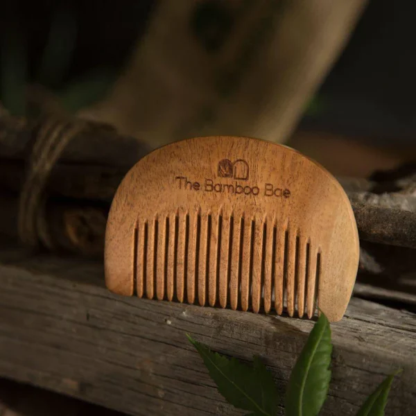 Neem Wood Beard Comb - Image 3