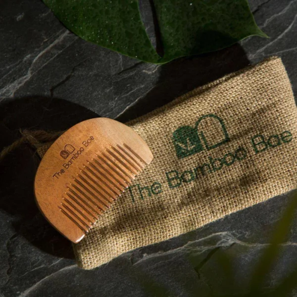 Neem Wood Beard Comb - Image 2