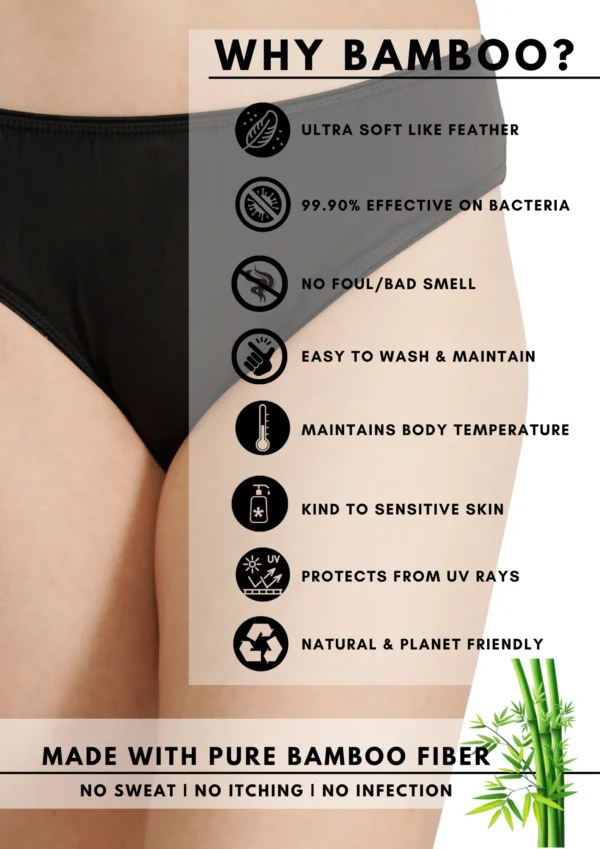 Bamboo Fabric Panty Set For Girls | Pack of 3 - Image 5
