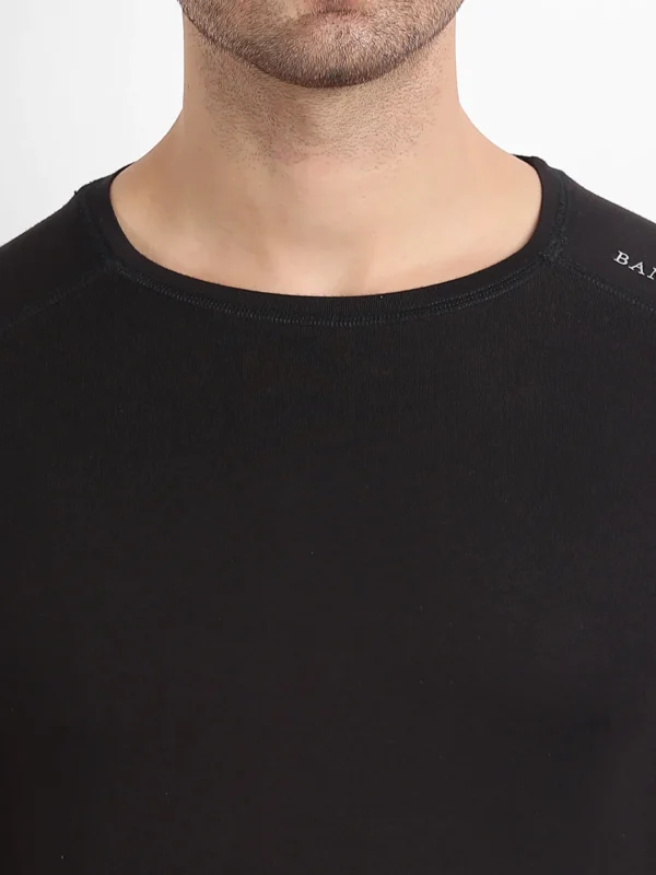 Bamboo Fabric Black T-shirt For Men - Image 3
