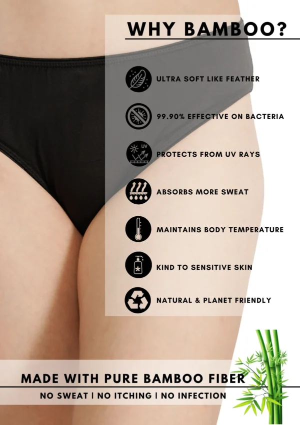 Bamboo Fabric Low Waist Underwear Pack of 2 - Image 4