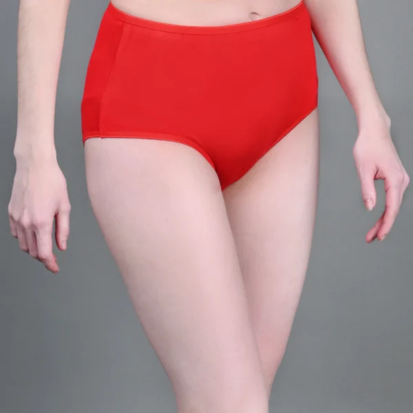Bamboo Fabric Women's Hipster Panty | Red and Black | Pack of 2 - Image 5