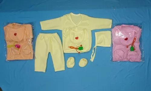 Newborn Girl Baby Dress Woolan 6pis set - Image 2