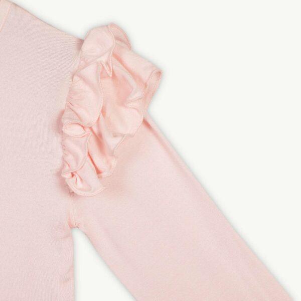 Bamboo Fabric Girl's Ruffled Shoulder Top | Anti-bacterial, Anti-viral Collection - Image 3