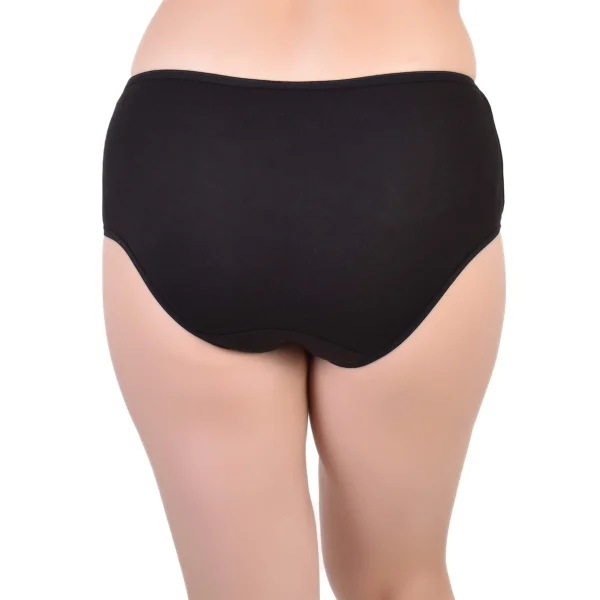 Bamboo Fabric Women's Mid Rise Panty | Red and Black | Pack of 2 - Image 3