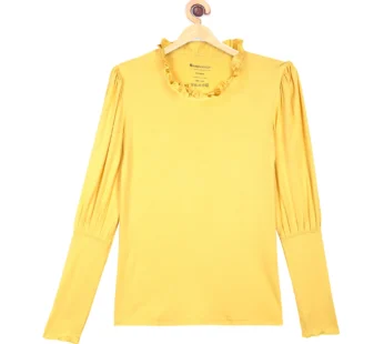 Bamboo Fabric Girl’s Ruffle Neck Top | Anti-bacterial, Anti-viral Collection