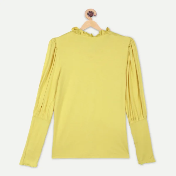 Bamboo Fabric Girl's Ruffle Neck Top | Anti-bacterial, Anti-viral Collection - Image 4