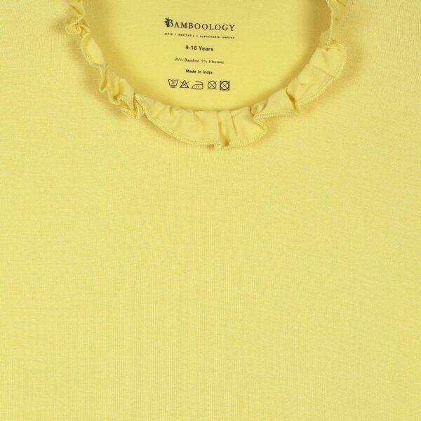 Bamboo Fabric Girl's Ruffle Neck Top | Anti-bacterial, Anti-viral Collection - Image 2