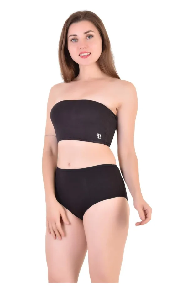 Bamboo Fabric Black Tube Top - Image 5