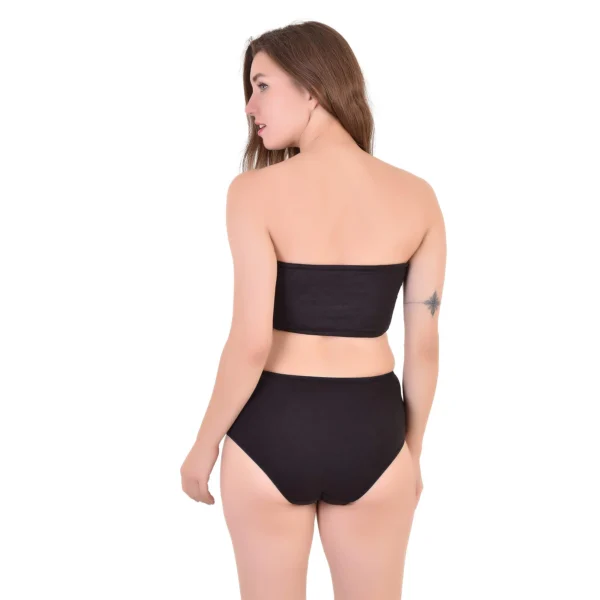 Bamboo Fabric Black Tube Top - Image 4