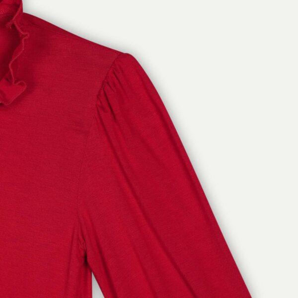 Bamboo Fabric Girl's Ruffle Neck Top | Anti-bacterial, Anti-viral Collection - Image 3