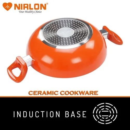 26 cm Nirlon Ceramic Induction Base Deep Kadhai - Image 2