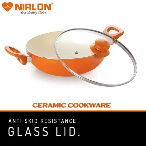 26 cm Nirlon Ceramic Induction Base Deep Kadhai - Image 3