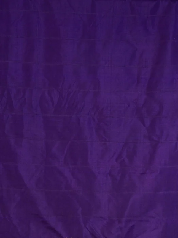 Smoked Aubergine Silk Saree Purple With Blouse Piece - Image 2