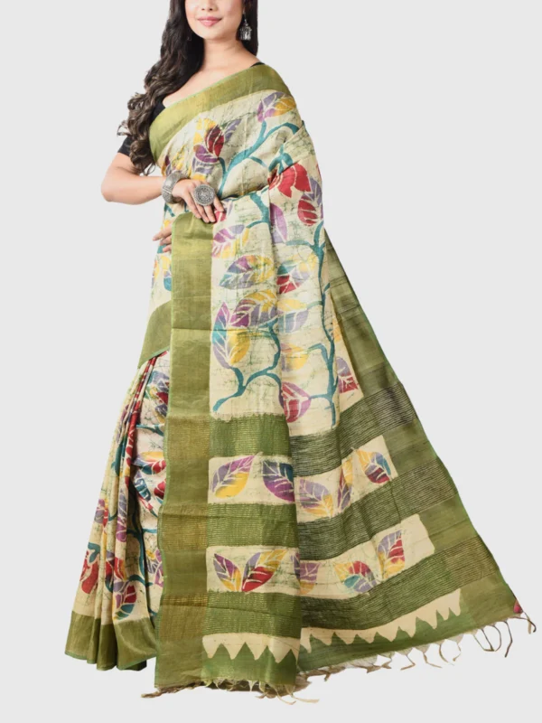 Handwoven Tussar Silk Saree