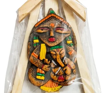 Terracotta Maa Durga Ma Dura Sherawali Maa Ganesh Janani Wall Hanging Showpiece.