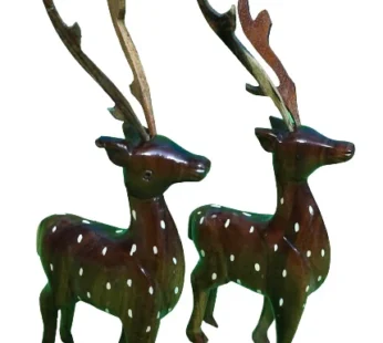 Mukherjee Handicrafts Wooden Deer Showpiece for Home Decoration Showpiece..