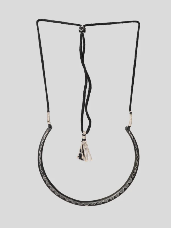Handmade Bidri Pure Silver Inlay Choker Necklace - Image 3