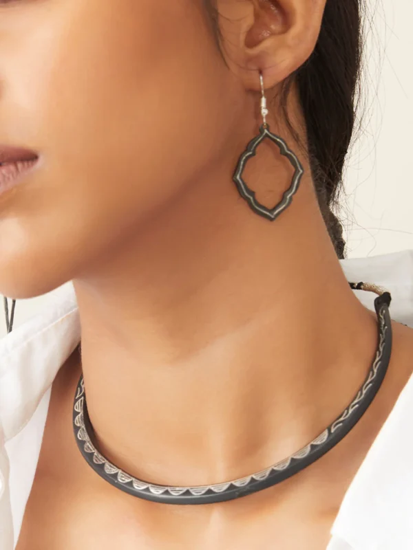 Bidri Silver Inlay Choker