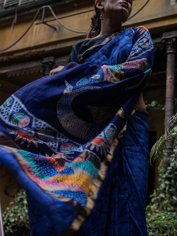 Narmada Matsya Navy Saree