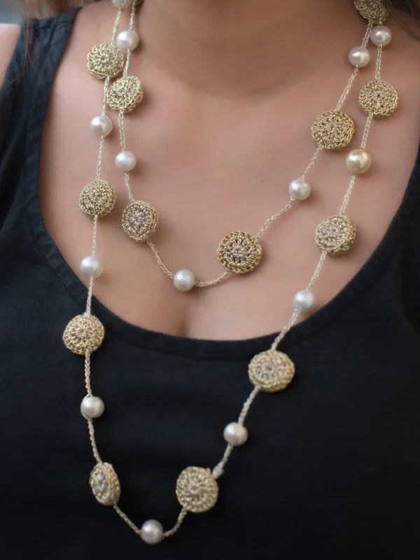 Nakshatra Pearl Coins Necklace