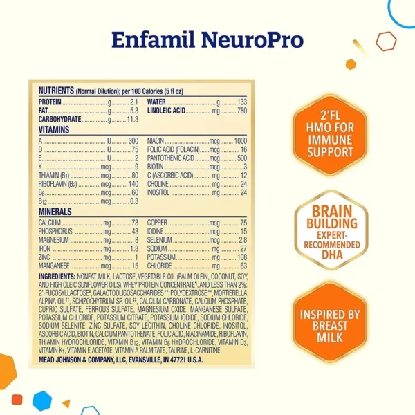 Enfamil Neuro Pro Infants Milk Powder, Packaging Type: Jar, 802g - Image 2
