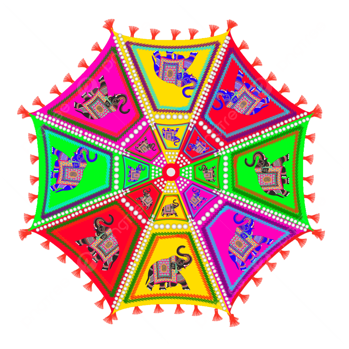 Decorative Rajasthani Umbrella - Image 2