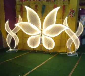 Lighting Milky White Wedding Stage Setup