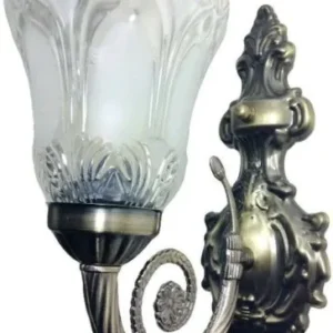 Warm White METAL,GLASS PRADHUMAN WALL LAMP, For Bedroom