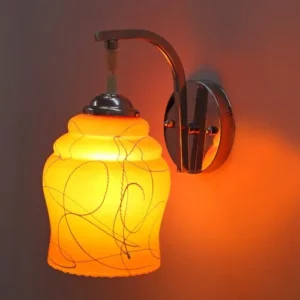 Warm White STEEL,GLASS PRADHUMAN WALL LAMP, 40 W