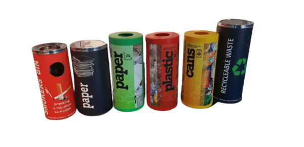 Color Coded Recycle Steel Bins, Size: 380x780mm - Image 3