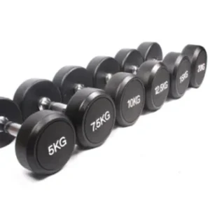 Rubber Coated 10kg Dumbbells
