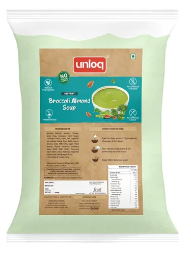 Jain Instant Broccoli Almond Soup, 1kg Pack, Serve 80 Bowls