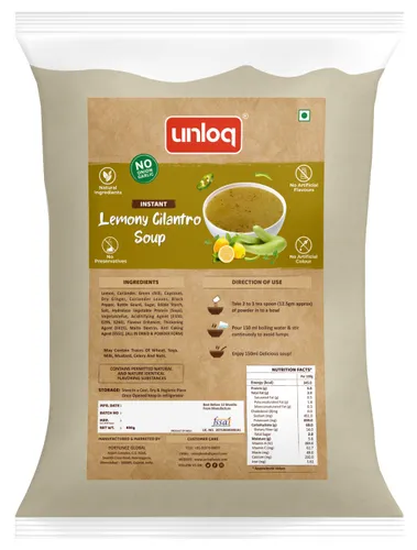 Jain Instant Lemony Cilantro Soup, 1kg Pack, Serve 80 Bowls